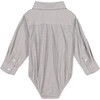 Infant Boy Chambray Button-down Shirtzie, Grey - Shirts - 3