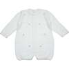 Rosette Knit Bubble Romper, Ivory - Rompers - 1 - thumbnail