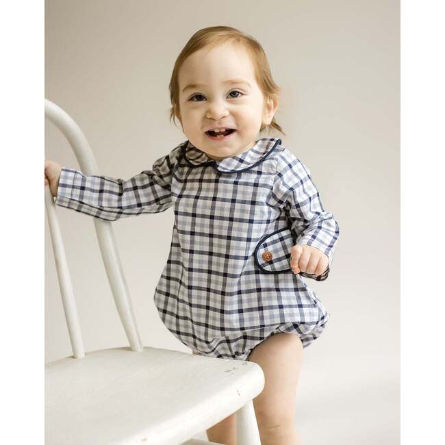 Oliver Bubble Romper, Plaid
