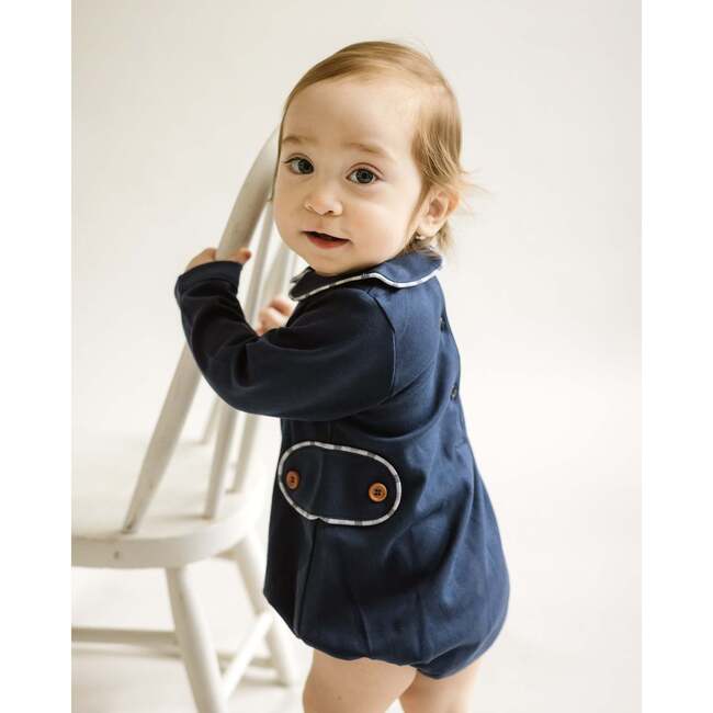 Oliver Bubble Romper, Navy