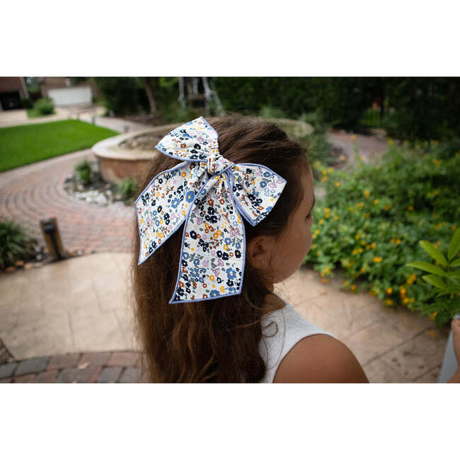 Large Hair Bow Set, Blue - Hair Accessories - 4