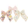 Large Hair Bow Set, Yellow - Hair Accessories - 6 - thumbnail