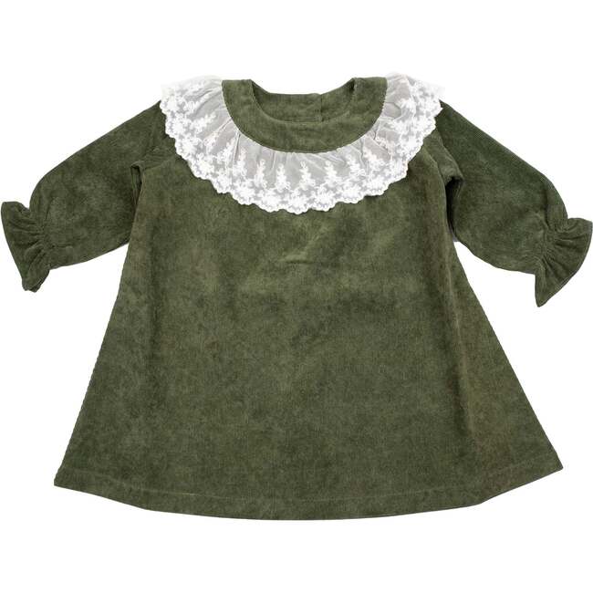 Lace Collar Dress, Green