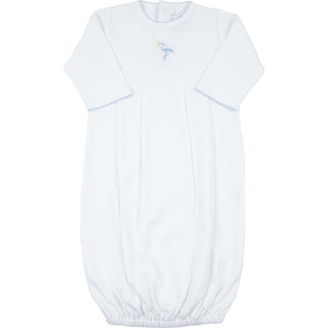 Just Delivered Gown, Blue Trim