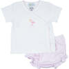 Just Delivered Diaper Set, Pink Trim - Mixed Apparel Set - 1 - thumbnail