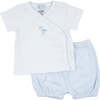 Just Delivered Diaper Set, Blue Trim - Mixed Apparel Set - 1 - thumbnail