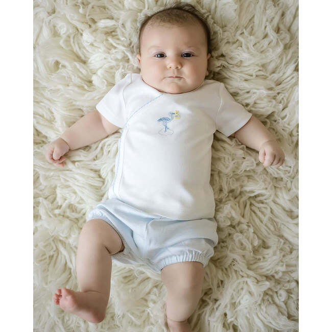 Just Delivered Diaper Set, Blue Trim - Mixed Apparel Set - 2