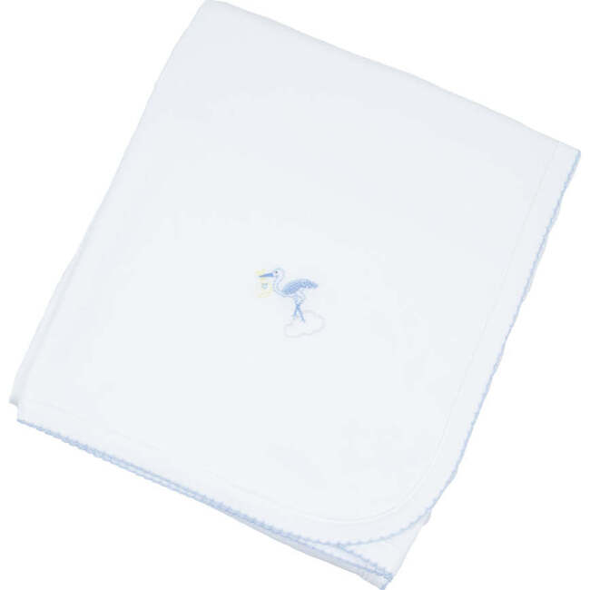 Just Delivered Blanket, Blue Trim