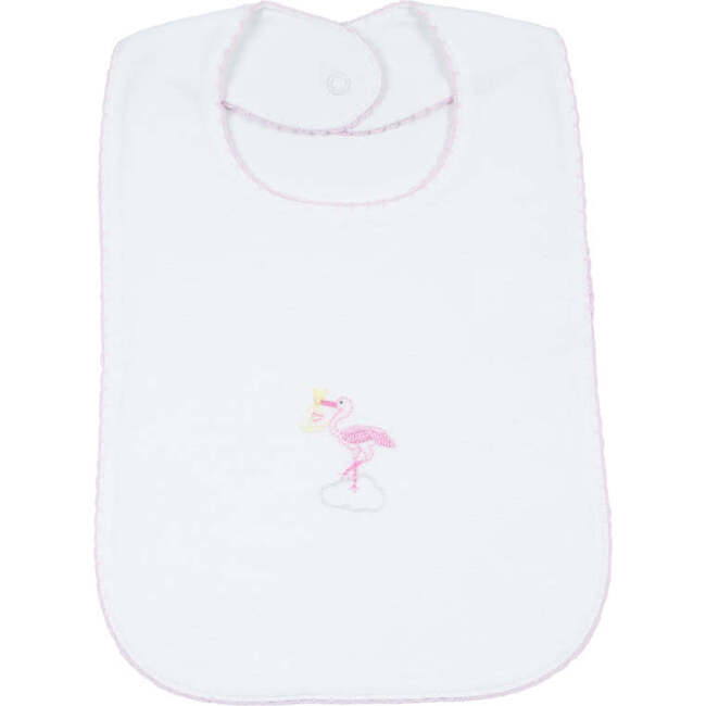 Just Delivered Bib, Pink Trim