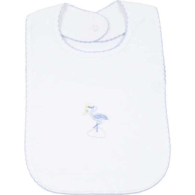 Just Delivered Bib, Blue Trim
