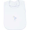 Just Delivered Bib, Blue Trim - Bibs - 1 - thumbnail