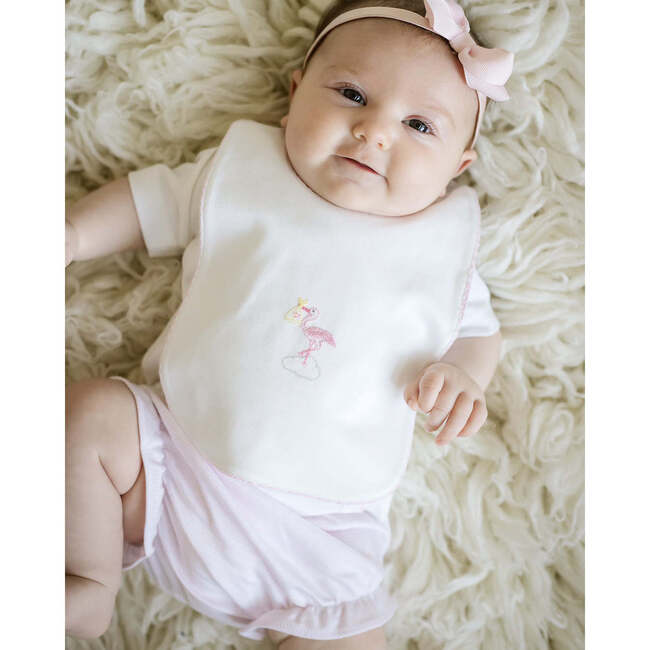 Just Delivered Bib, Pink Trim