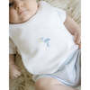Just Delivered Bib, Blue Trim - Bibs - 2 - thumbnail