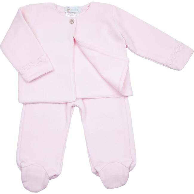 Hand Smocked Layette Set, Pink