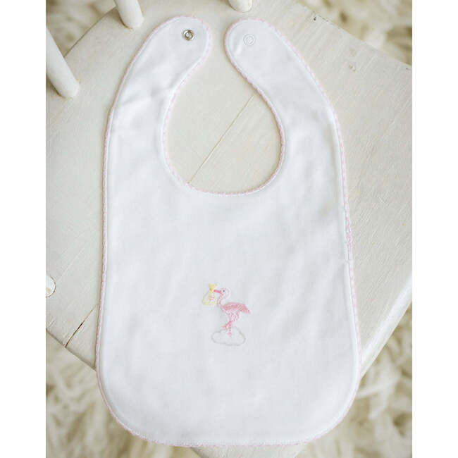 Just Delivered Bib, Pink Trim - Bibs - 3