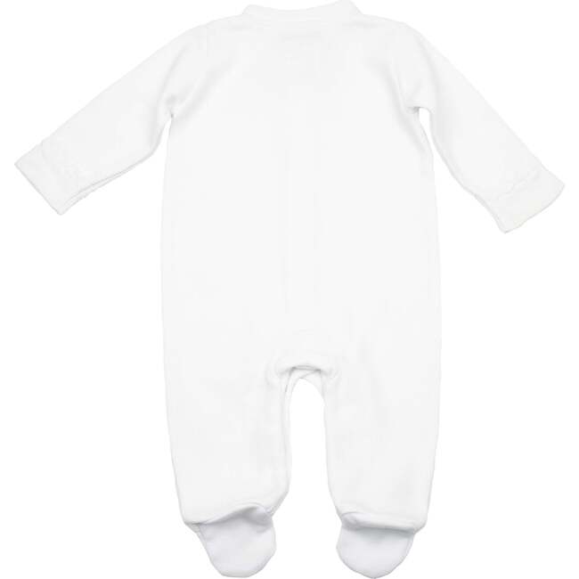 Hand Smocked Footie, White