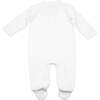Hand Smocked Footie, White - Footie Pajamas - 1 - thumbnail