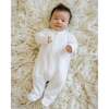 Hand Smocked Footie, White - Footie Pajamas - 2