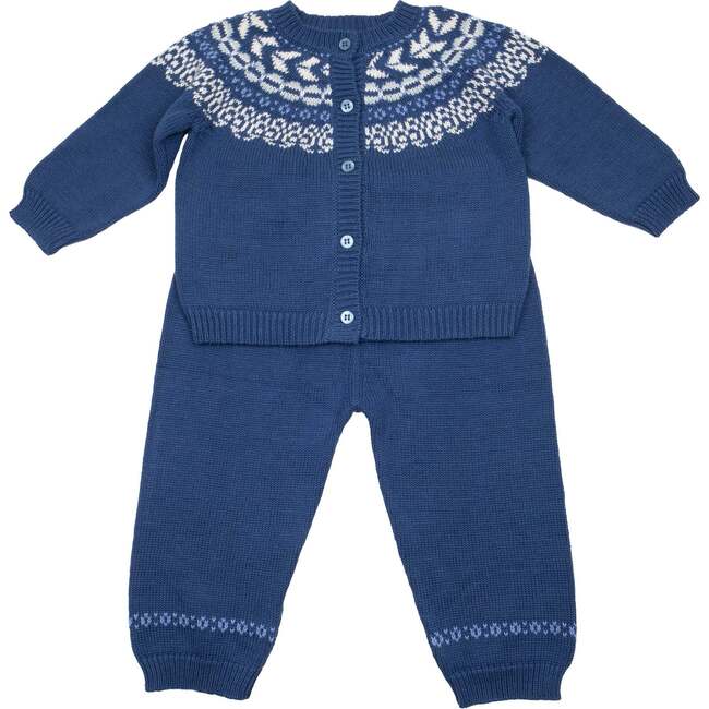 Fair Isle Pant Set, Blue