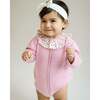 Colette Knit Bubble Romper, Pink - Rompers - 3 - thumbnail