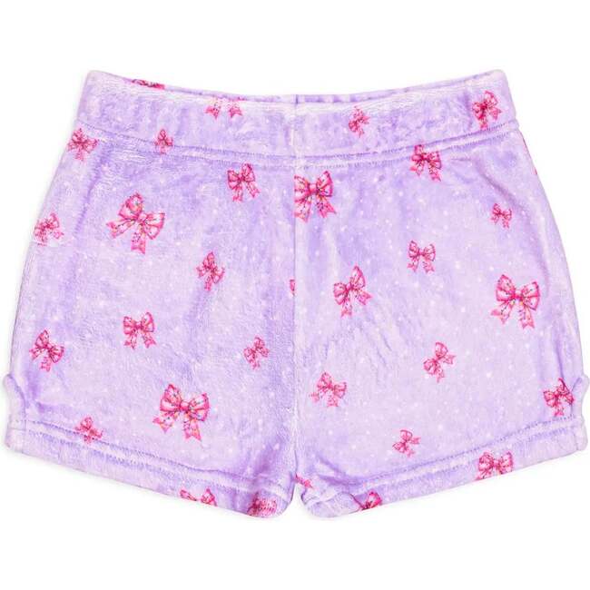 Holiday Bows Lounge Shorts Lavender