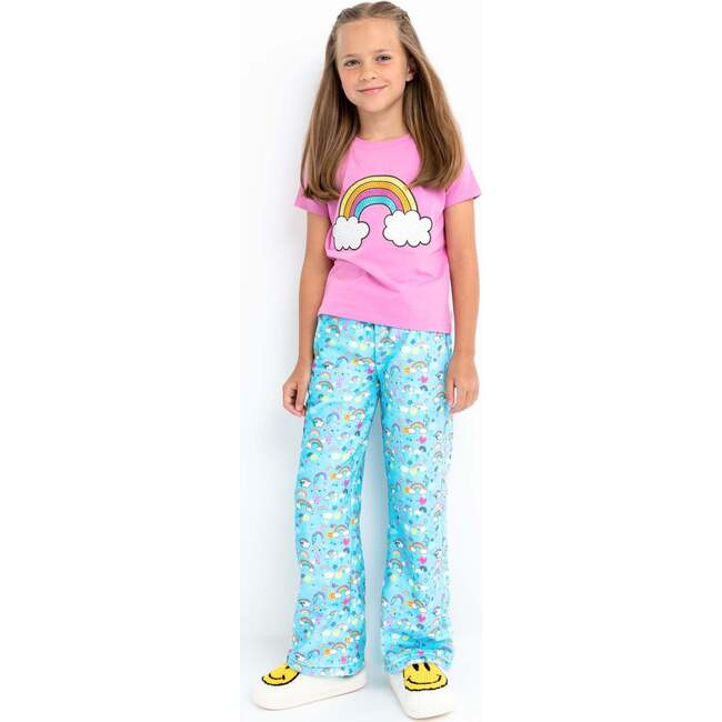 Rainbow Plush Loungewear Pant Blue