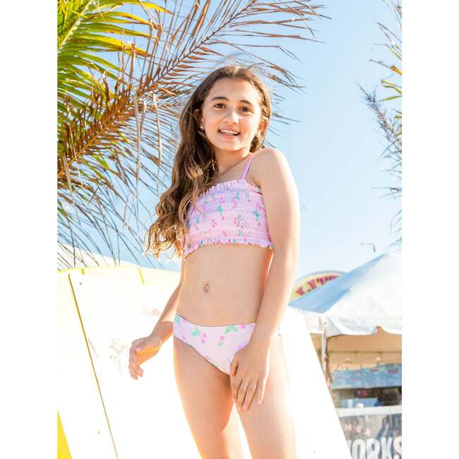 Mahala Smocked Cherry Bikini Swimsuit Pink - Two Pieces - 2