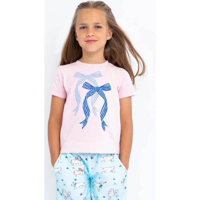 Bows Short Sleeve Tee Pink