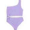 Dina Crinkle Side Cutout One Piece Swimsuit - Amethyst Amethyst - One Pieces - 1 - thumbnail