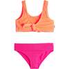 Izy Crinkle Tie Bikini Swimsuit - Watermelon Lipstick Watermelon Lipstick - Two Pieces - 2 - thumbnail