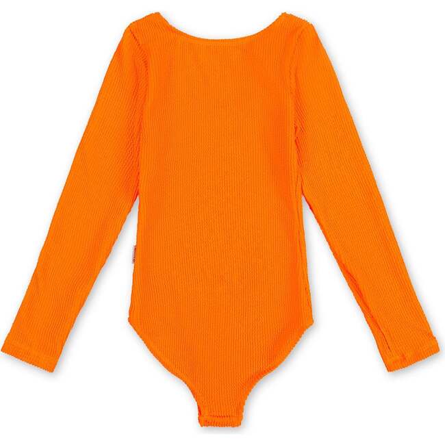 Erica - Crinkle Long Sleeve One Piece Swimsuit - Orange Orange - One Pieces - 2