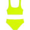 Fay Crinkle Tankini Two Piece Swimsuit - Lime Citrus Lime - Two Pieces - 1 - thumbnail