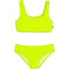 Fay Crinkle Tankini Two Piece Swimsuit - Lime Citrus Lime - Two Pieces - 2 - thumbnail