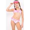Krista Ruffle Floral Printed Bikini Swimsuit Pink - Two Pieces - 2 - thumbnail