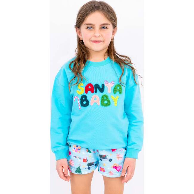 Santa Baby Sweatshirt Ocean Blue