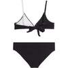 Fleur Crinkle Bikini Swimsuit - Black and White Black White - Two Pieces - 2 - thumbnail