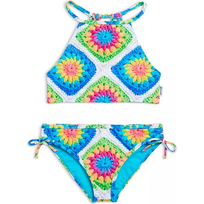 Aolani Printed Two Piece Swimsuit Multicolor
