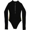 Katinka Long Sleeve Rashguard Swimsuit Black - One Pieces - 1 - thumbnail