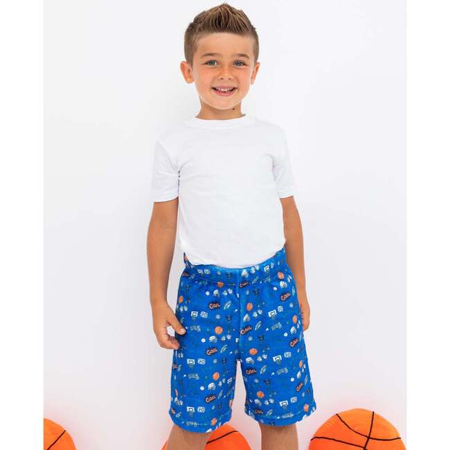 Boy's Sports Plush Lounge Shorts Blue