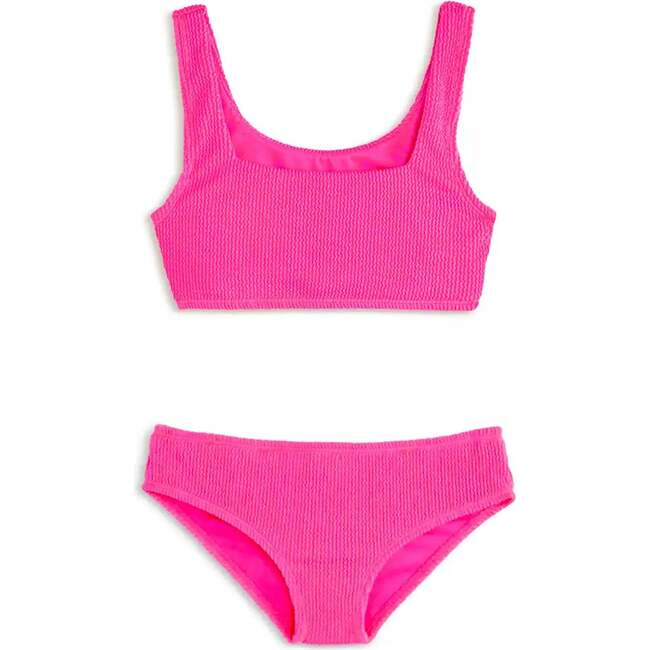 Fay Crinkle Tankini Two Piece Swimsuit - Fuchsia Fuchsia - Two Pieces - 3