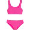 Fay Crinkle Tankini Two Piece Swimsuit - Fuchsia Fuchsia - Two Pieces - 3 - thumbnail