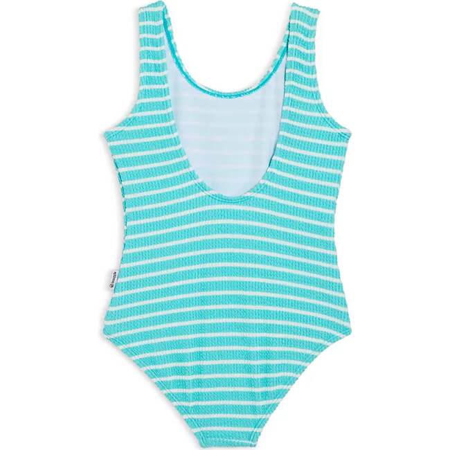Ester Crinkle One Piece Swimsuit Aqua Stripe - One Pieces - 2