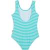 Ester Crinkle One Piece Swimsuit Aqua Stripe - One Pieces - 2 - thumbnail