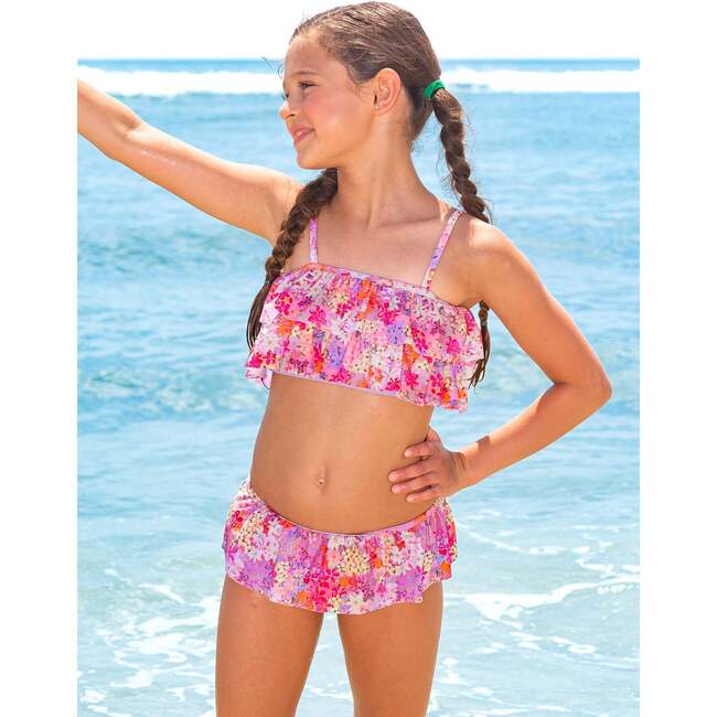 Nalini Ruffle Floral Bikini Swimsuit Multicolor