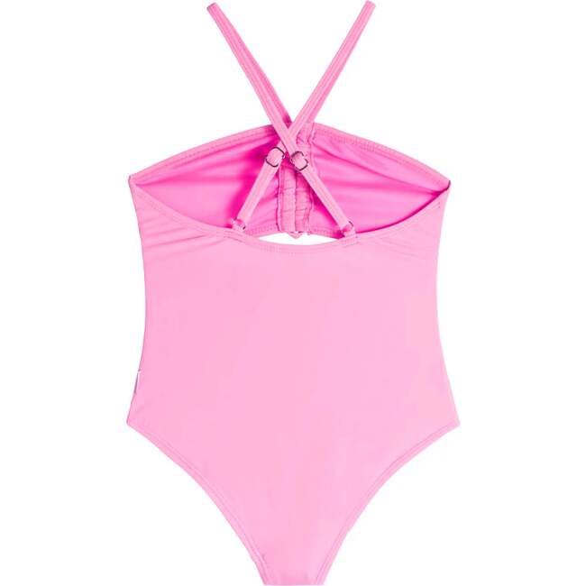 Eliana Rosette Halter One Piece Swimsuit - Pink Pink - One Pieces - 3