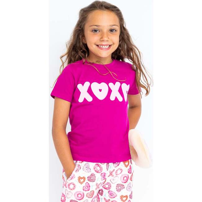 XOXO Short Sleeve Tee Magenta