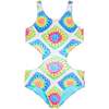 Tiril Printed Cut-Out One Piece Swimsuit Multicolor - One Pieces - 1 - thumbnail