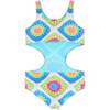 Tiril Printed Cut-Out One Piece Swimsuit Multicolor - One Pieces - 2 - thumbnail