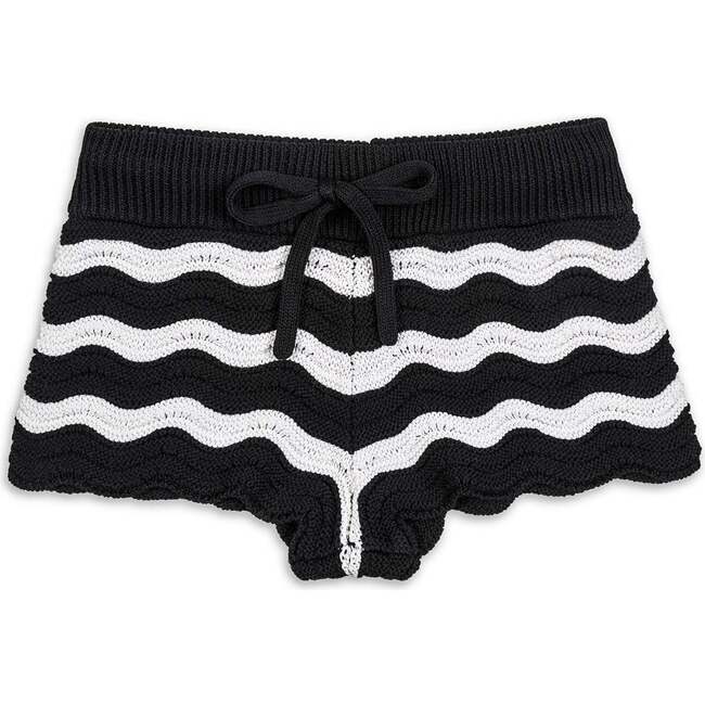 Eliora Crochet Knit Short - Black and White Black White