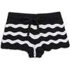 Eliora Crochet Knit Short - Black and White Black White - Shorts - 1 - thumbnail